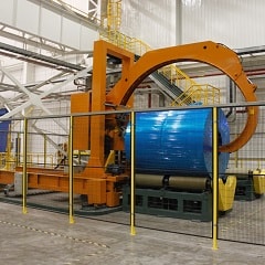 Steel coil master packing machine